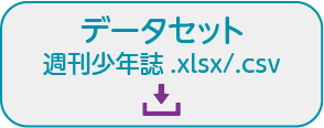 データセット 週刊少年誌 .xlsx/.csv ダウンロードボタン